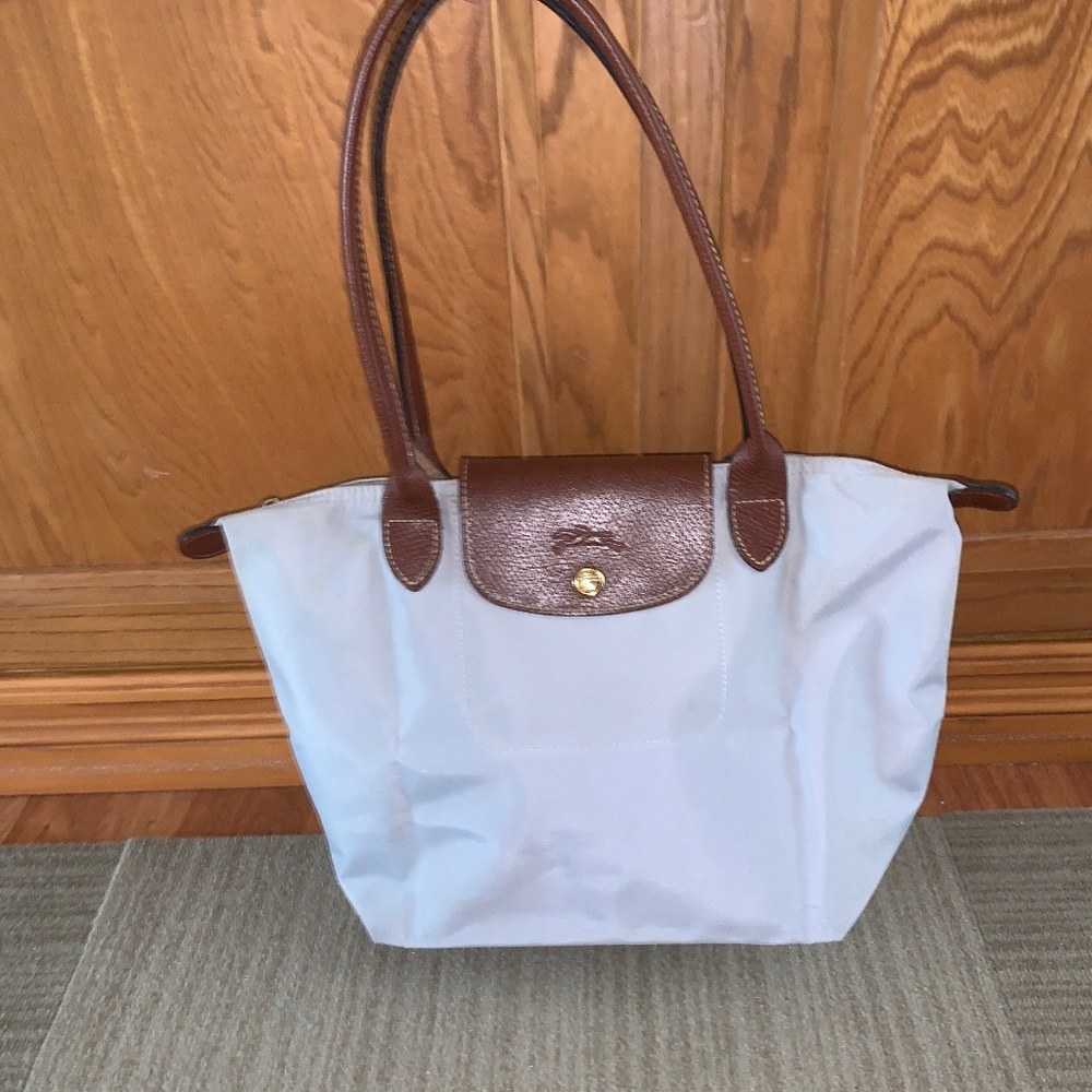 Longchamp Nylon Small Shoulder Tote - Pearl